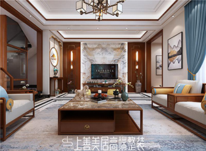 石家莊原河名墅450平米中式別墅裝修效果圖