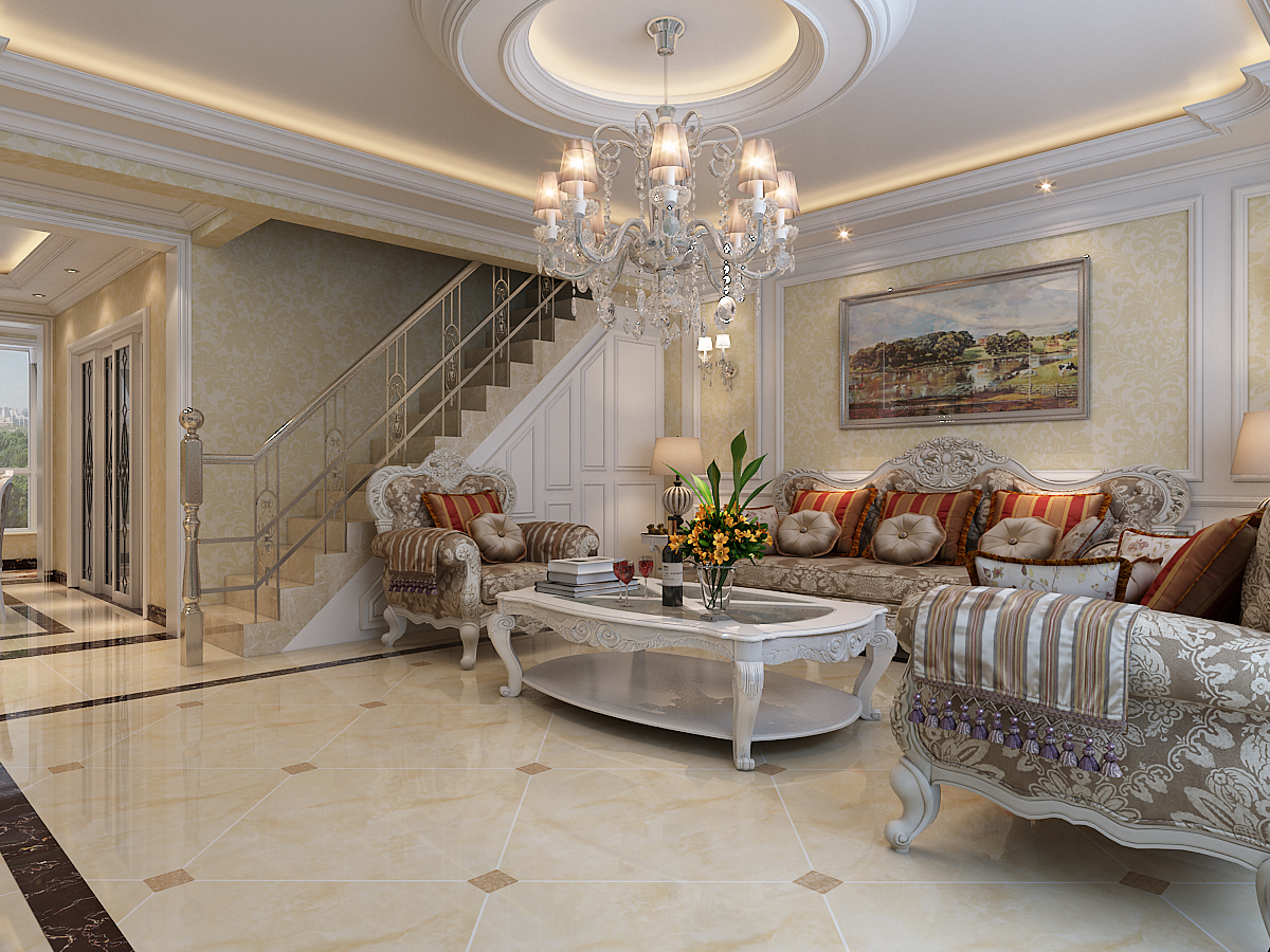 正定墅洋居禮245平米三室兩廳四衛(wèi)歐式風(fēng)格裝修效果圖