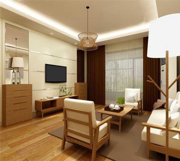 玫瑰灣106平米兩室兩廳兩衛(wèi)無印良品效果圖