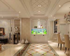 奧北公元128平米三室兩廳兩衛(wèi)簡(jiǎn)歐風(fēng)格裝修效果圖