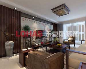 奧北公元152平米三室兩廳新中式裝修效果圖