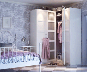 轉(zhuǎn)角衣柜 給你一個既漂亮又整潔的家！