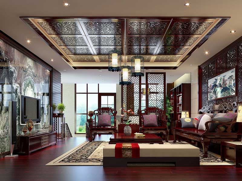 石家莊別墅客廳裝修效果圖