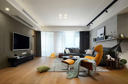 御河上院三室兩廳現(xiàn)代簡約裝修效果圖