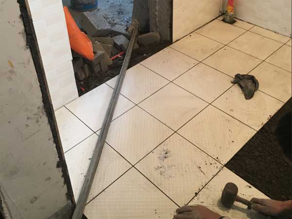 石家莊上善美居鋪磚工地實景