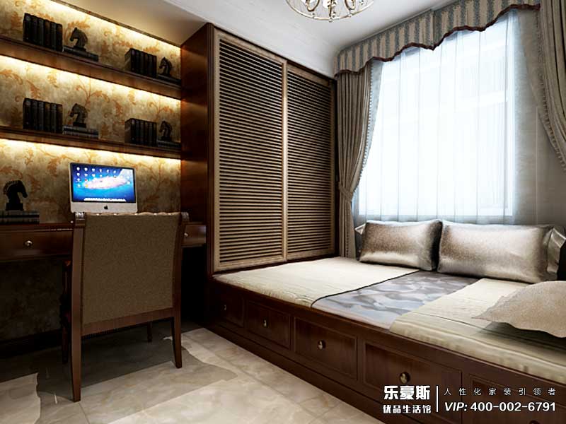 東勝紫御府168平米美式鄉(xiāng)村風(fēng)格裝修效果圖