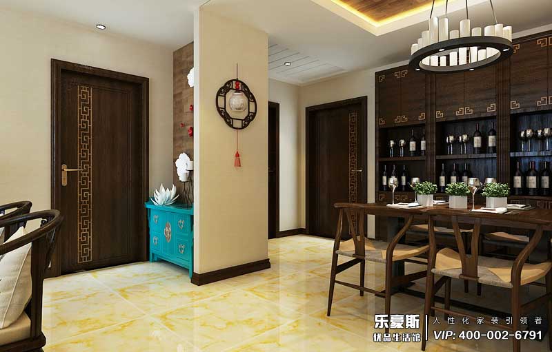 紅星國(guó)際130平米中式裝修效果圖