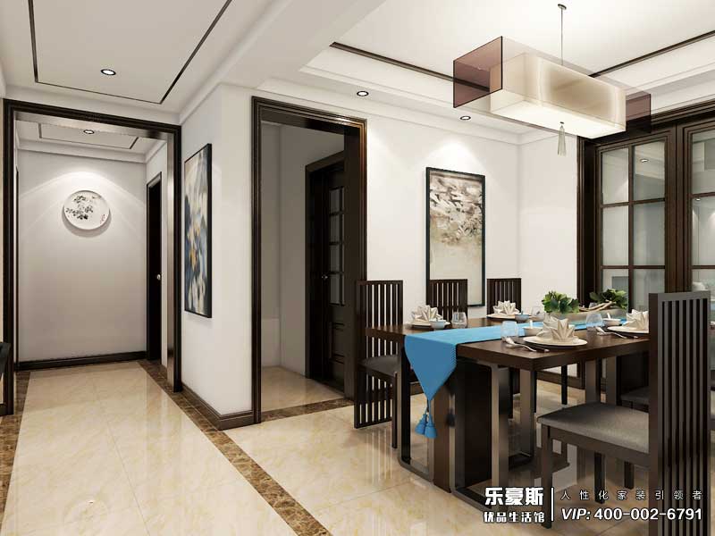 啟銳園135平米新中式簡約風格裝修效果圖