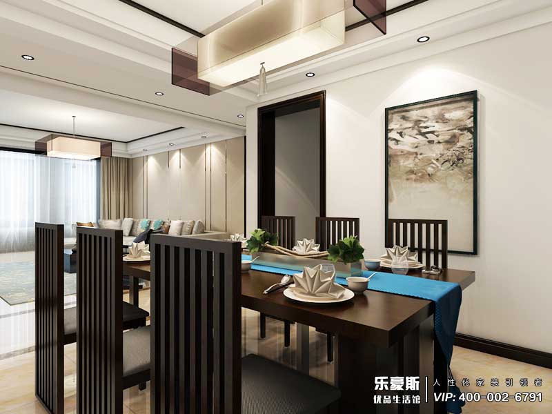 啟銳園135平米新中式簡約風格裝修效果圖