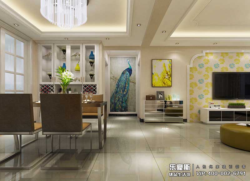 中廈御園125平米簡歐風(fēng)格裝修效果圖