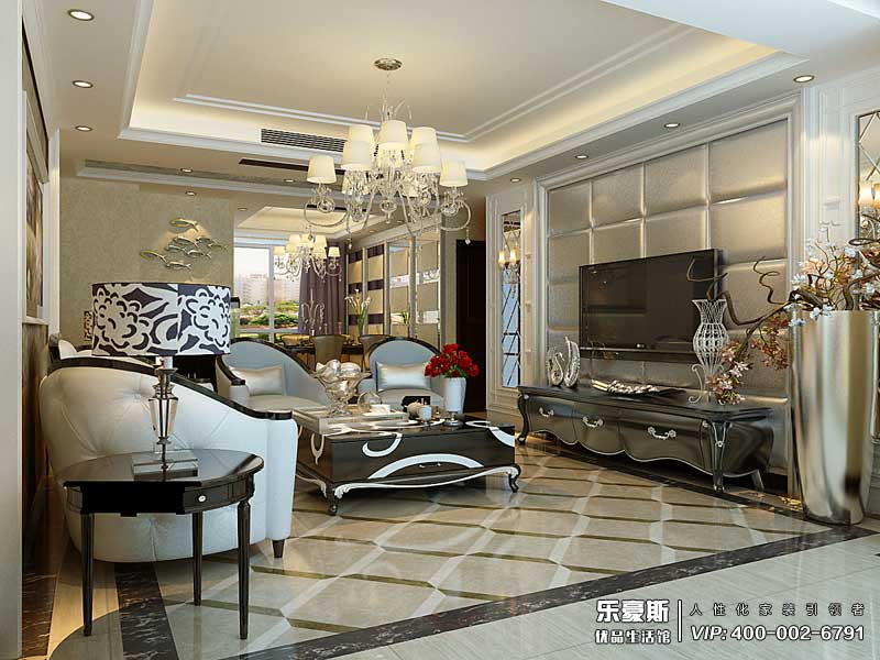 祥云國際138平米歐式風(fēng)格裝修效果圖