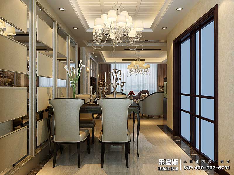 祥云國際138平米簡歐風(fēng)格裝修效果圖