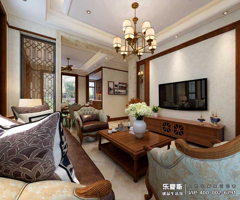 碧桂園180平米美式風(fēng)格裝修效果圖