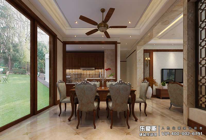 碧桂園180平米美式風(fēng)格裝修效果圖