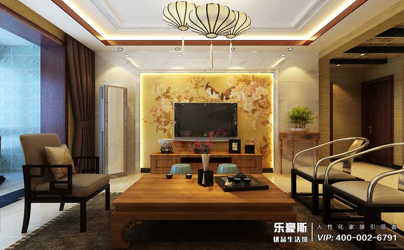 星湖國(guó)際花園中式風(fēng)格裝修