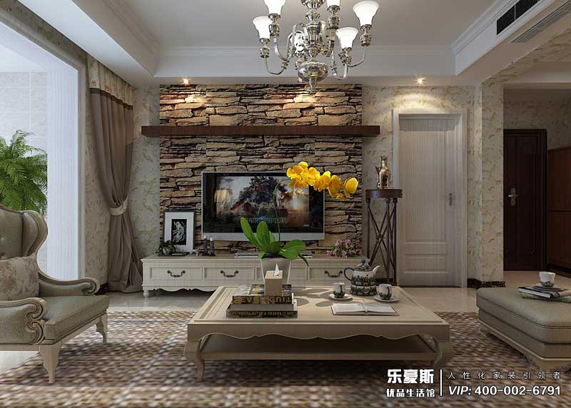 星河御城155平米美式風(fēng)格裝修效果圖