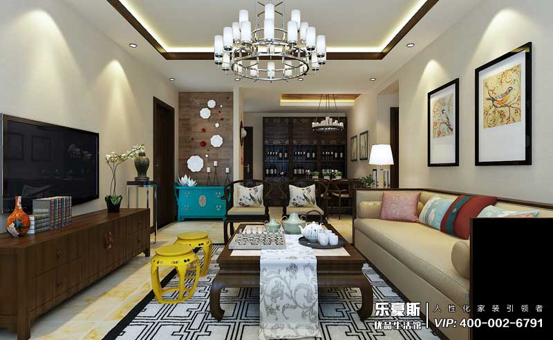 御河上院中式風(fēng)格裝修效果圖