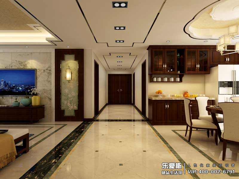 學(xué)府名城新中式風(fēng)格裝修效果圖