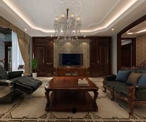 星湖國際花園美式風格裝修效果圖