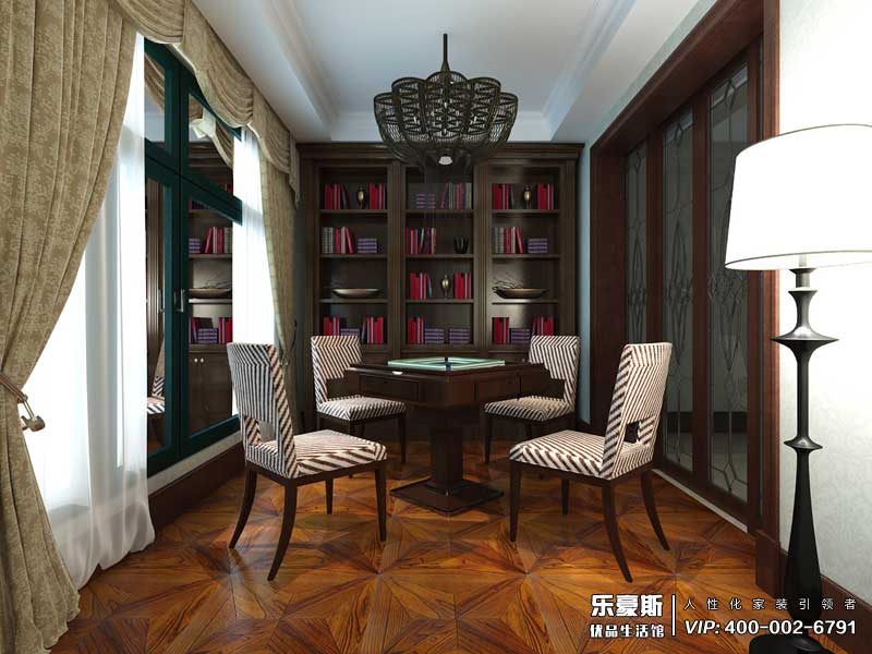 星湖國際花園美式風格裝修效果圖