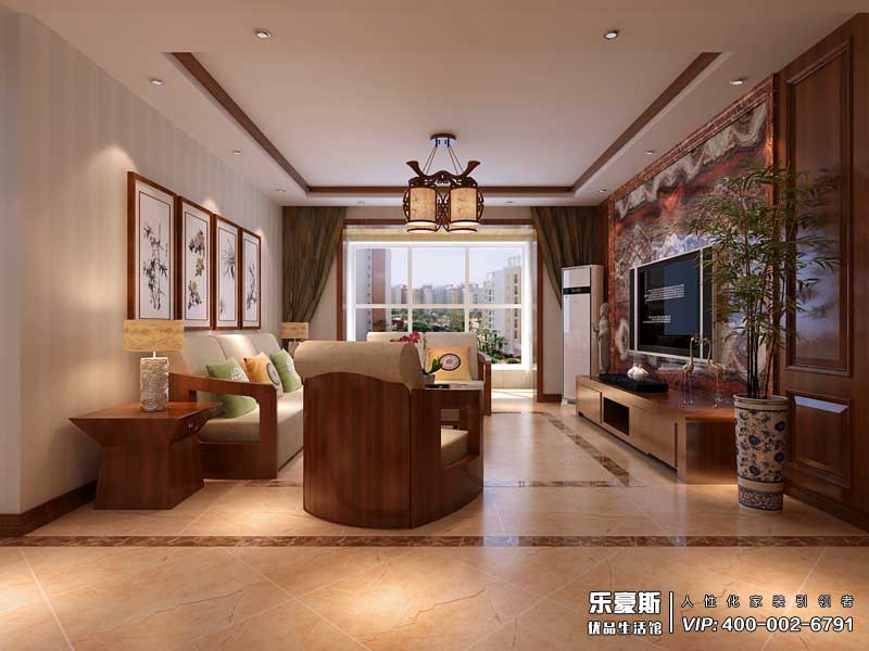 天山銀河廣場新中式風(fēng)格裝修效果圖