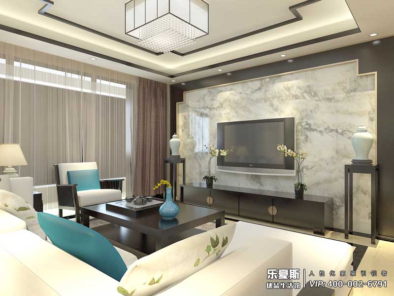 盛世御城新中式風(fēng)格裝修效果圖