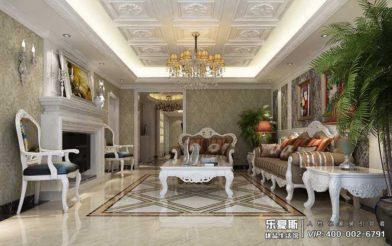 恒大華府320平米新古典風格裝修效果圖