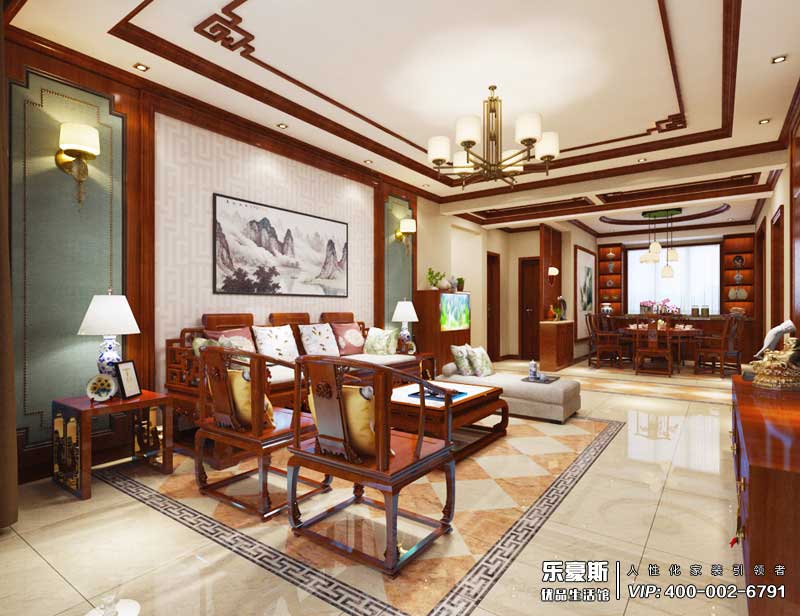 阿爾卡地亞榮盛城簡中風(fēng)格裝修效果圖