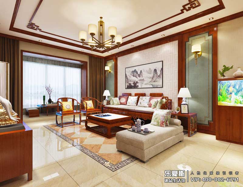 阿爾卡地亞榮盛城簡中風(fēng)格裝修效果圖