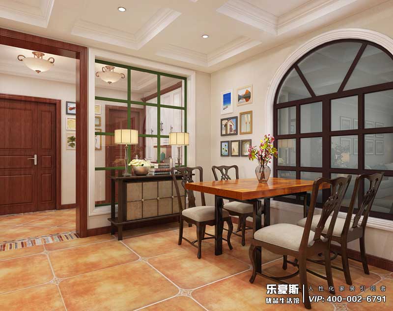 御河上院165平米美式風(fēng)格裝修效果圖