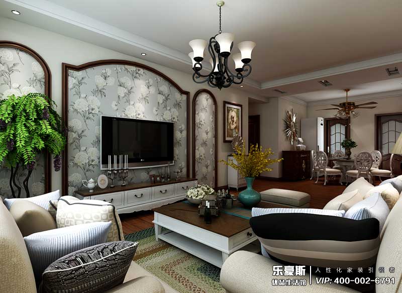 恒潤(rùn)時(shí)代廣場(chǎng)美式風(fēng)格裝修效果圖