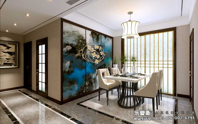 盛世御城三室兩廳新中式風(fēng)格裝修效果圖