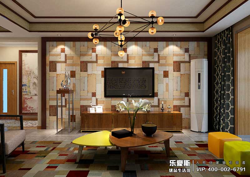 天山世界之門U米公園新中式混搭風格裝修效果圖