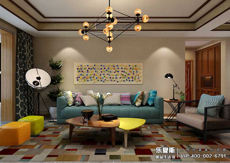 天山世界之門U米公園新中式混搭風格裝修效果圖