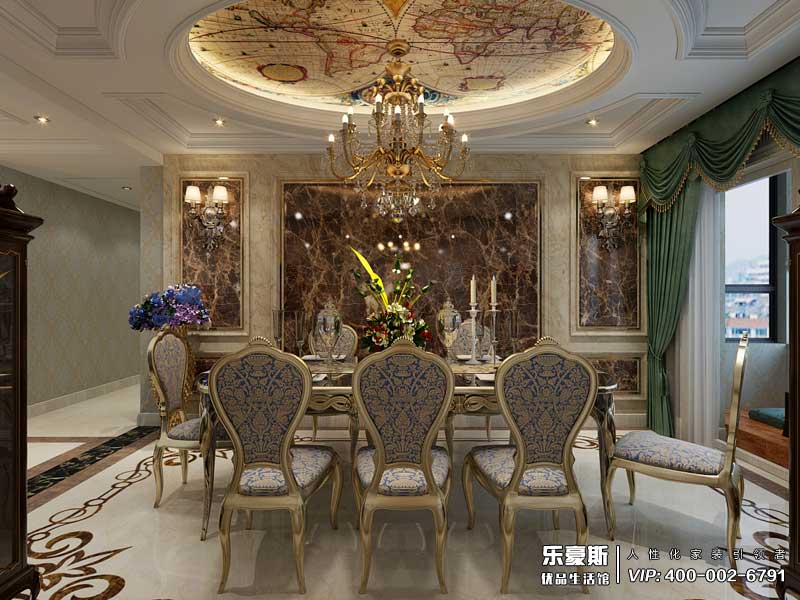 帝華水岸180平米歐式新古典風(fēng)格裝修效果圖