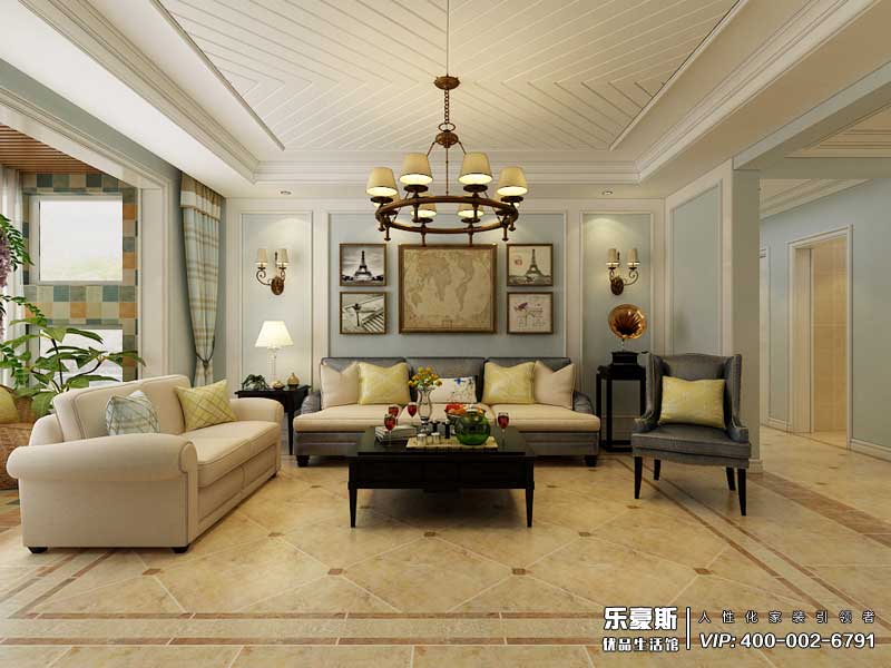 瀚唐三期美式風(fēng)格裝修效果圖