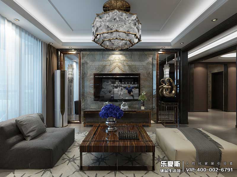 觀峰嘉邸后現(xiàn)代風(fēng)格裝修效果圖