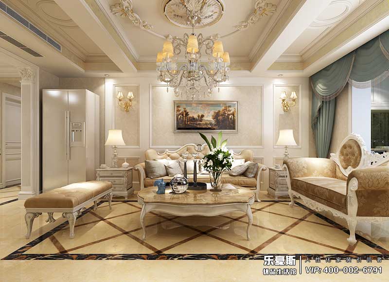 林蔭大院137平米簡歐風(fēng)格裝修效果圖