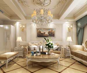 林蔭大院137平米簡歐風(fēng)格裝修效果圖