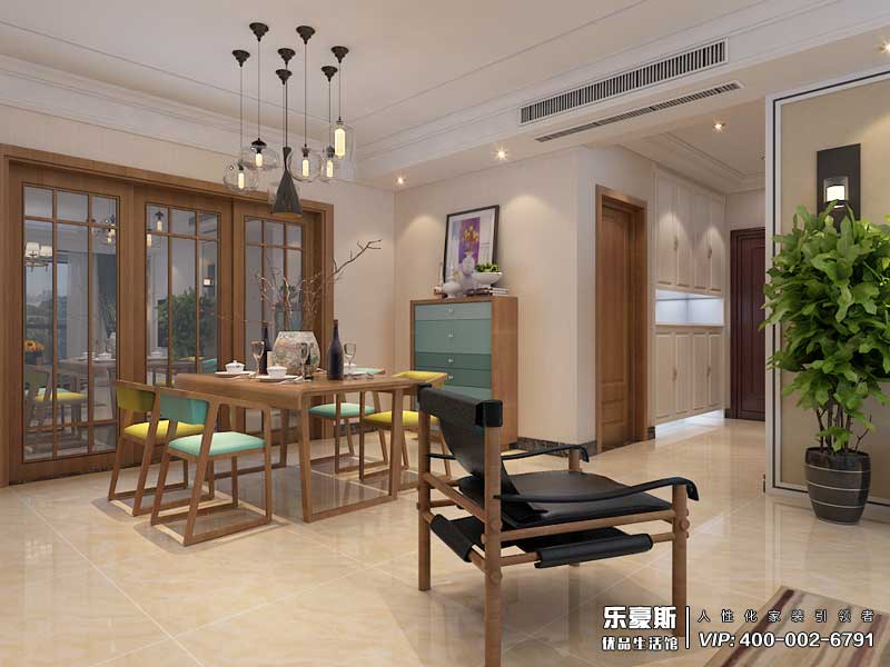 林蔭大院117平米三室兩廳裝修效果圖