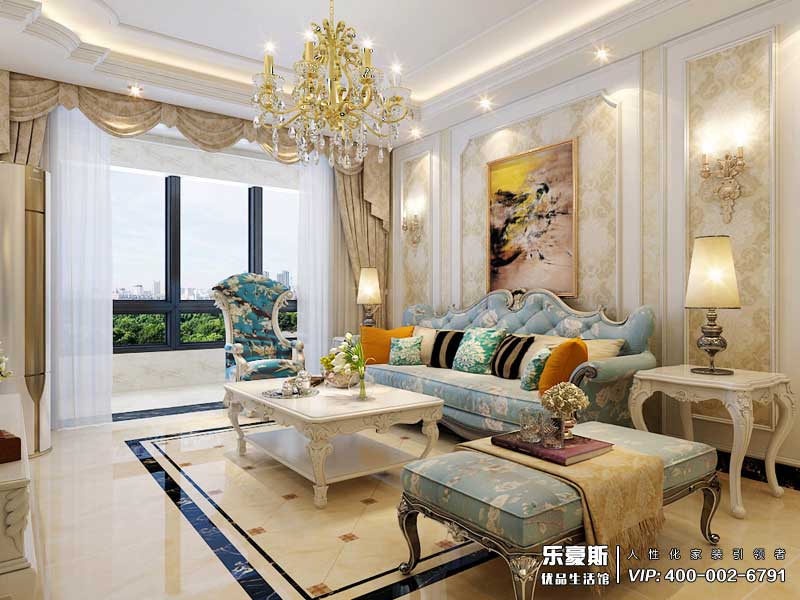 觀峰嘉邸簡(jiǎn)歐風(fēng)格裝修效果圖