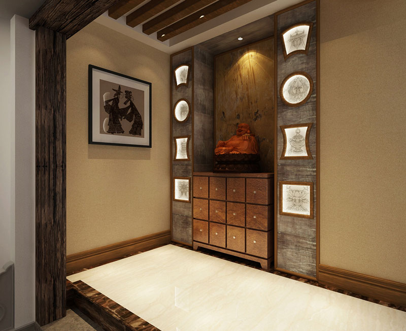 七十九號院小區(qū)148平米三室兩廳新中風(fēng)格