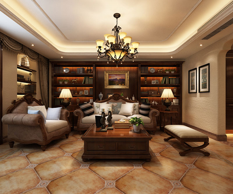 藍(lán)山印象148㎡三室兩廳美式風(fēng)格