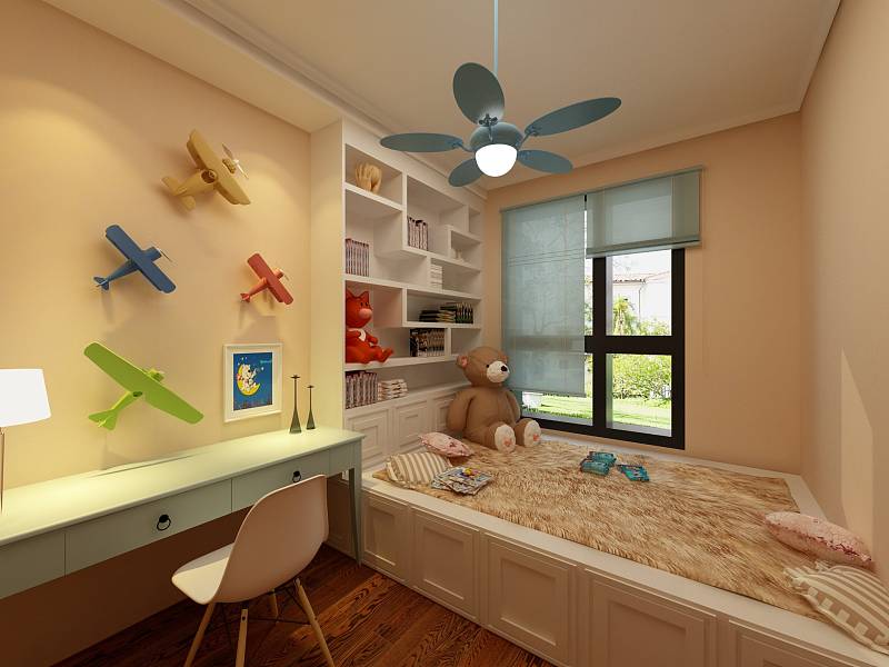 啟銳園127平米三室兩廳簡歐風格