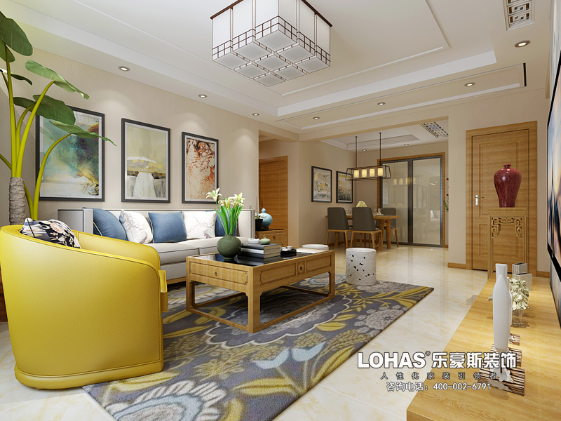 啟銳園三室兩廳135㎡新中式風(fēng)格