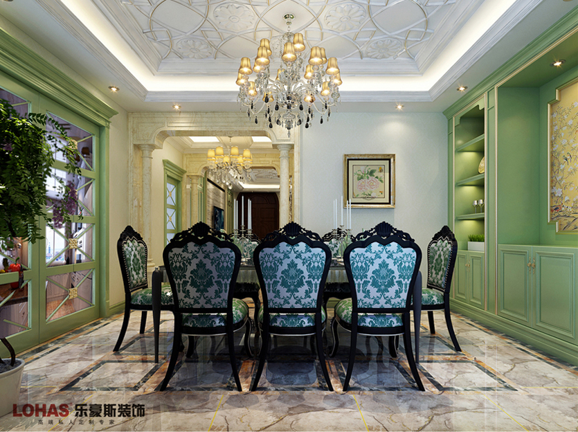 恒大金碧天下400平米別墅新古典風(fēng)格裝修