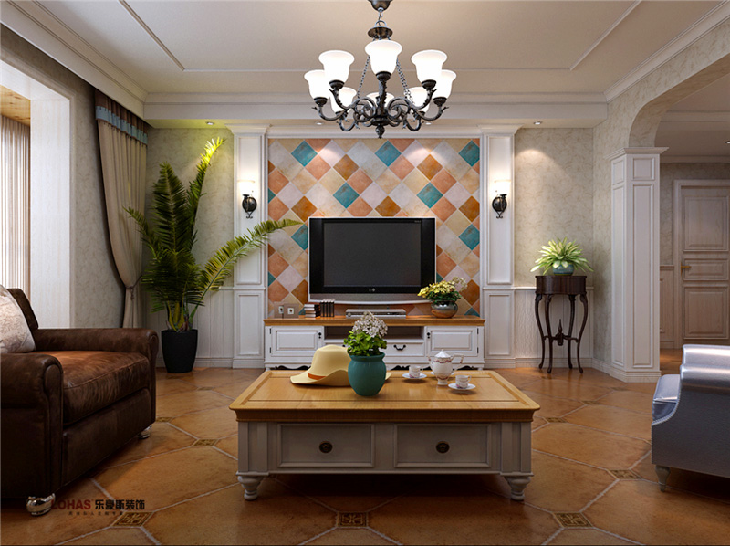 歐景園150平三室兩廳美式風(fēng)格裝修效果圖