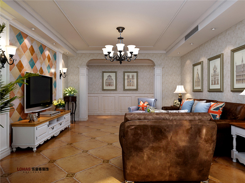 歐景園150平三室兩廳美式風(fēng)格裝修效果圖