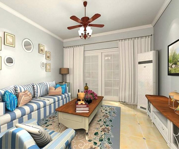 中央悅城89平米兩室一廳地中海