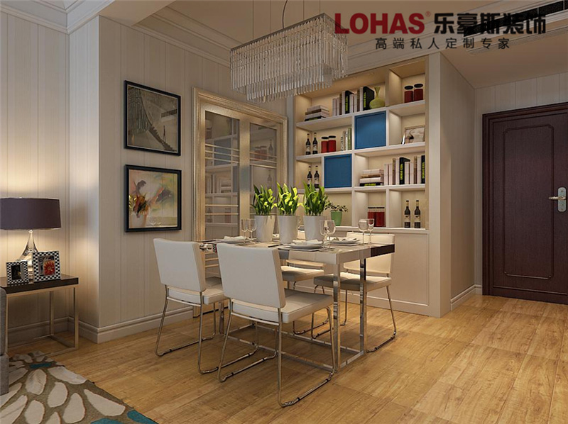 上東區(qū)98平米兩室現(xiàn)代風格裝修效果圖